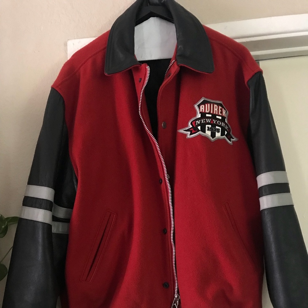 Avirex bomber jacket wool/Leather